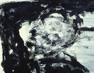 Kitaj med hånden på hodet, 1995